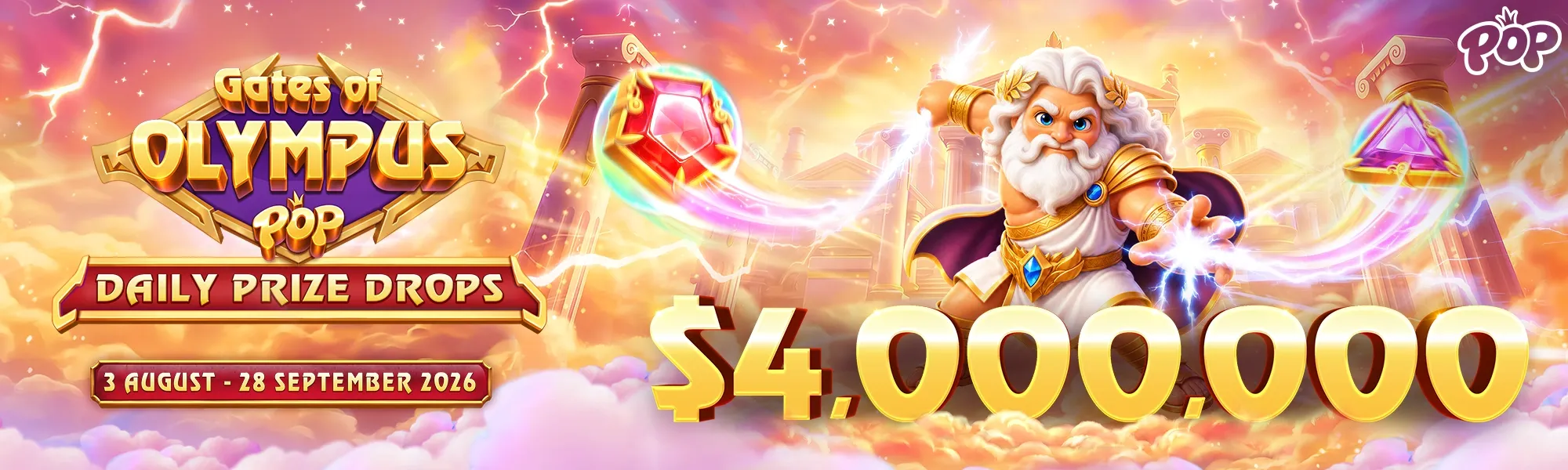 Gates of Olympus POP Daily Prize Drops at Dafabet